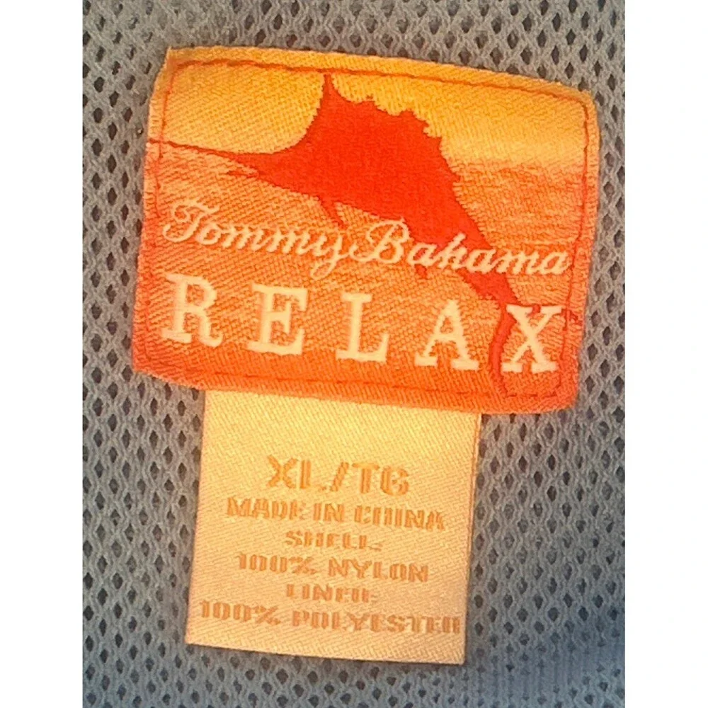 Tommy Bahama RELAX Swim Trunks Shorts Men XL Black Elastic Waist Mesh Lined Logo